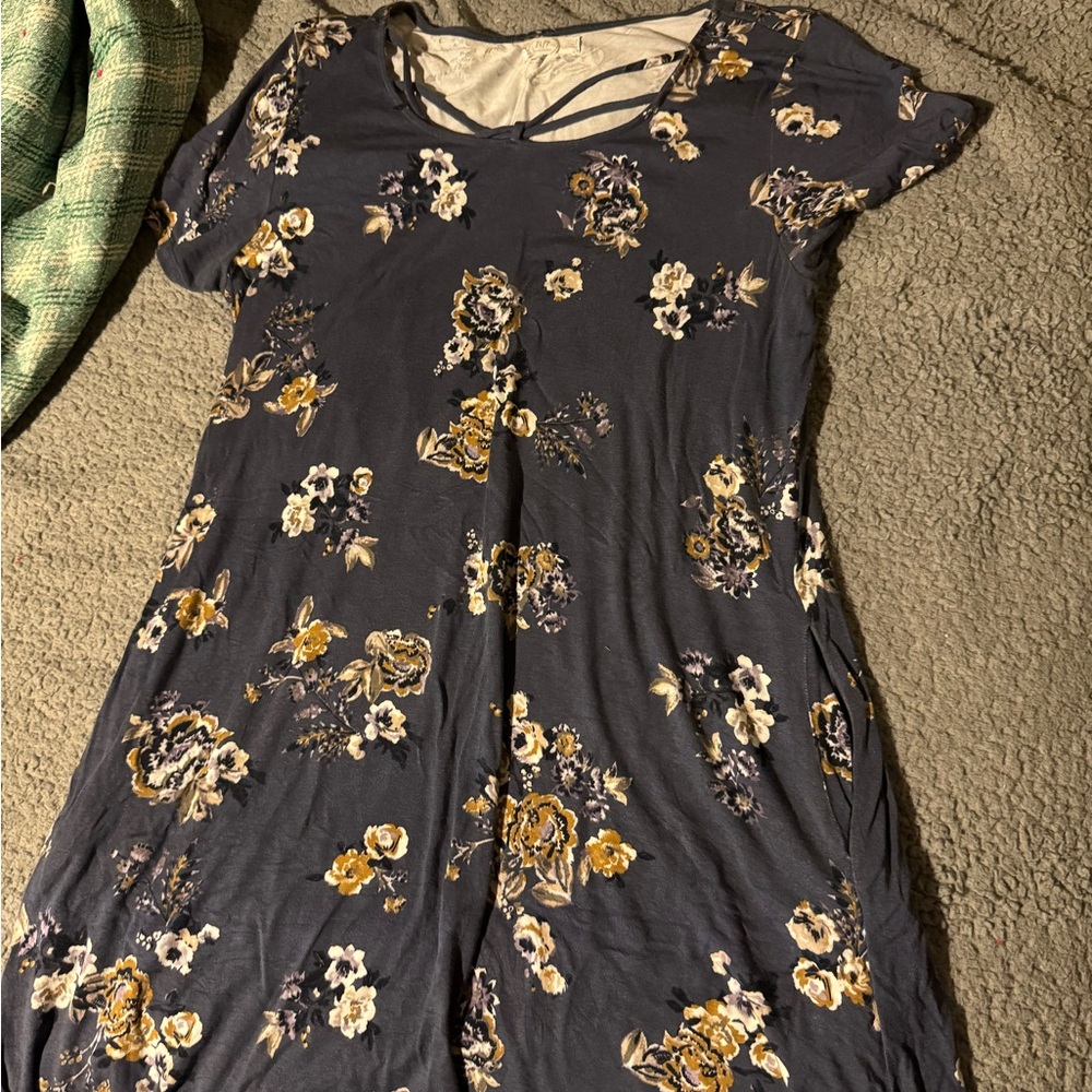 Maurices Navy Floral Dress